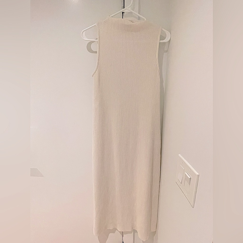 Zara knit dress white, Long